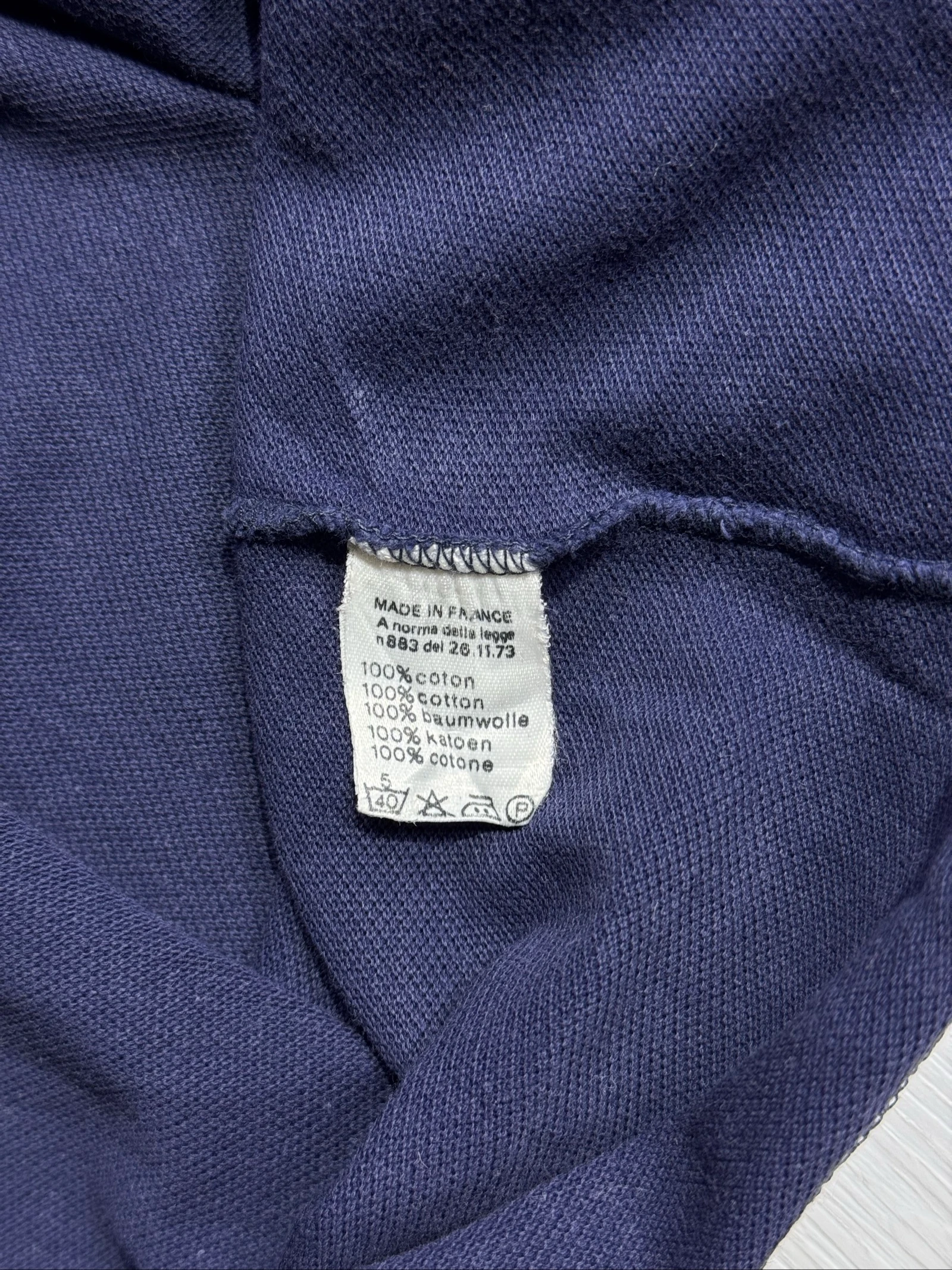 Lacoste Vintage Polo Shirt Made In France Navy Blue Size 4 – photo 12